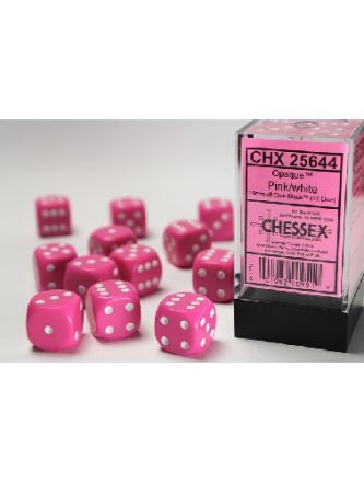 SET 12 DADI 6F. 16MM. OPACHI ROSA