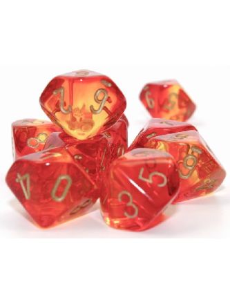 SET 10 D10 ROSSO-GIALLO/ORO