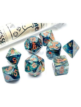 SET 7 DADI LUSTROUS ALPESTRIS/ARANCIO