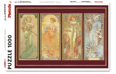 PUZZLE 1000: MUCHA 4 STAGIONI METALLIC