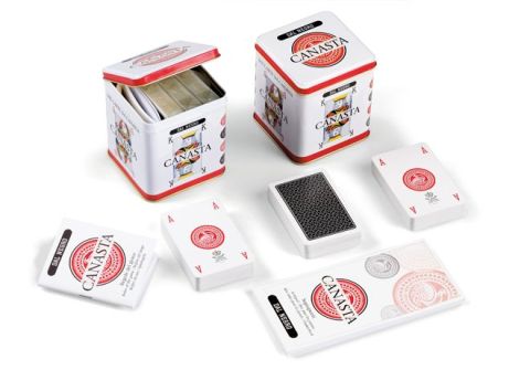 CONFEZIONE 3 MAZZI CANASTA IN METALLO