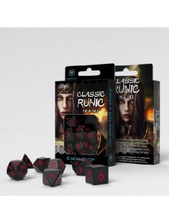 CLASSIC RUNIC BLACK & RED DICE SET