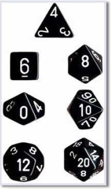 SET 7 DADI OPACHI NERI