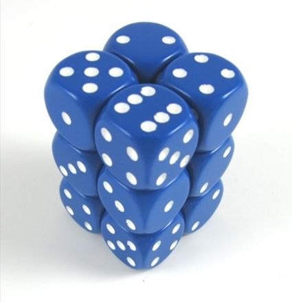 SET 12 DADI 6 F. 16 MM. OPACHI BLU