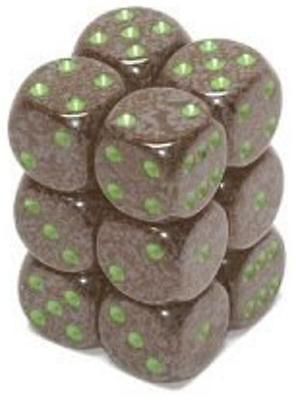 SET 12 DADI 6 F. 16 MM. SPECKLED TERRA