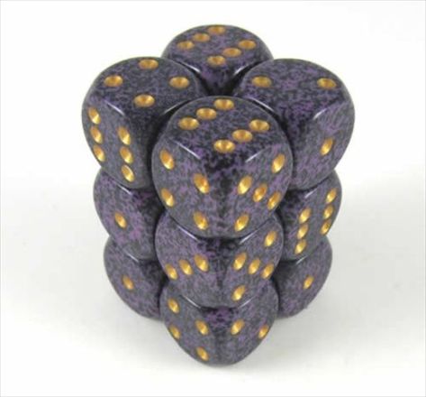 SET 12 DADI 6 F. 16 MM. SPECKLED URAGANO