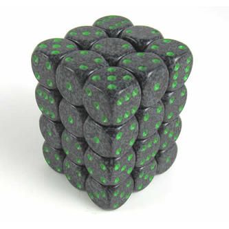 SET 36 DADI 6 F. 12 MM. SPECKLED TERRA