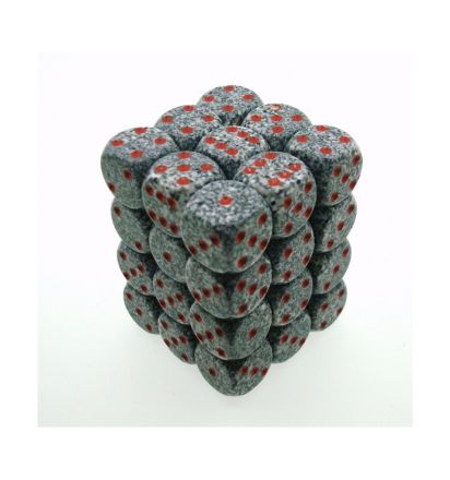 SET 36 DADI 6 F. 12 MM. SPECKLED GRANITO