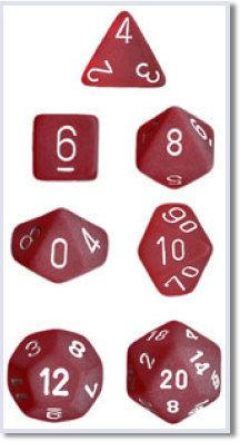 SET 7 DADI FROSTED ROSSI/BIANCHI