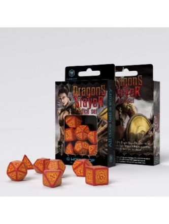 DRAGON SLAYER RED & ORANGE DICE SET