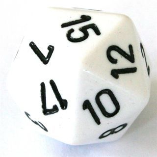 DADO 20 GIGANTE OPACO BIANCO