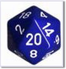 DADO 20 GIGANTE OPACO BLU