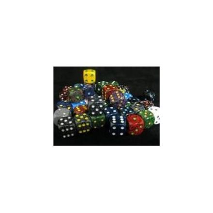 SACCHETTO 50 DADI SPECKLED 6 FACCE VARI