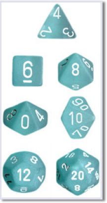 SET 7 DADI FROSTED TEAL BLU