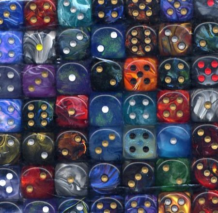 SACCHETTO 50 DADI 6 F. 16 MM. VARI