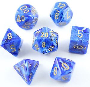 SET 7 DADI VORTEX BLU/ORO