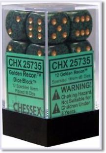 SET 12 DADI 16 MM. MENAG. GOLDEN RECON