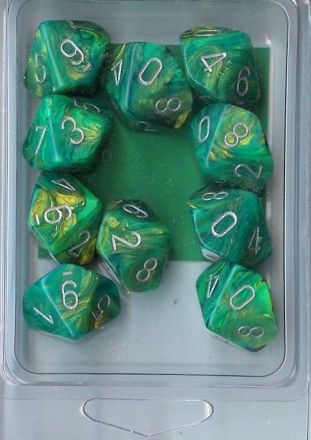 SET 10 D10 LUSTROUS VERDI/ORO