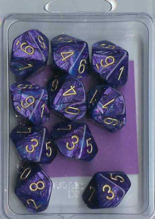 SET 10 D10 LUSTROUS VIOLA/ORO