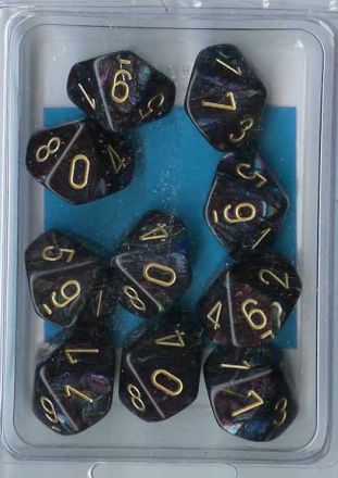 SET 10 D10 LUSTROUS NERI/ORO