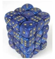 SET 36 DADI 6 F. LUSTROUS VIOLA/ORO