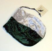 SACCHETTO PORTADADI VELLUTO VERDE/ARGENT