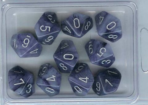 SET 10 D10 PHANTOM NERI/ARGENTO