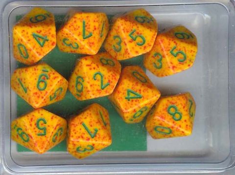 SET 10 D10 SPECKLED LOTO