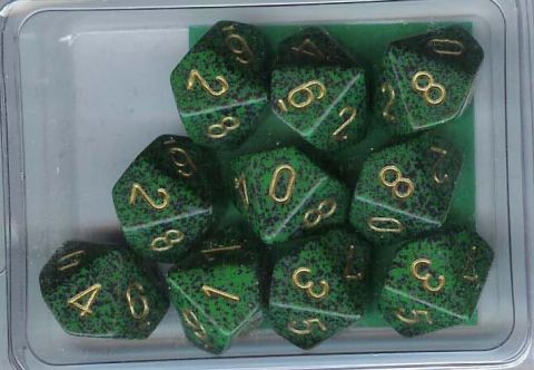 SET 10 D10 SPECKLED RECON DORATO