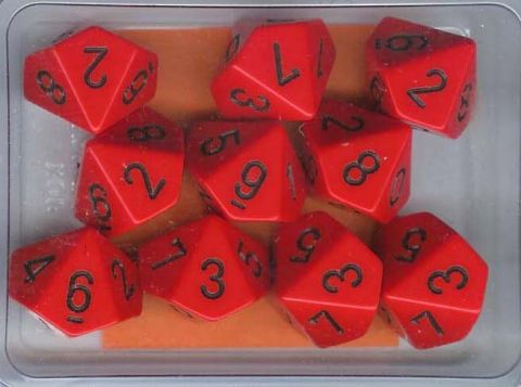 SET 10 D10 OPACHI ARANCIONI