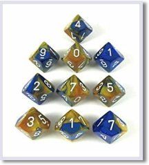 SET 10 D10 GEMINI BLU-ORO
