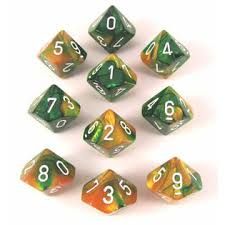 SET 10 D10 GEMINI VERDE-ORO