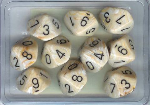 SET 10 D10 MARMO AVORIO/NERI