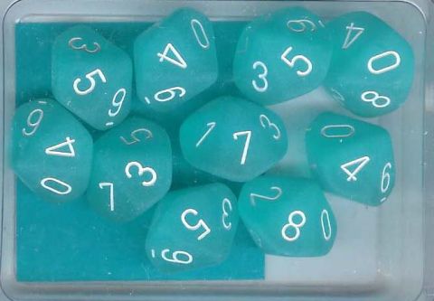 SET 10 D10 FROSTED VERDE ACQUA