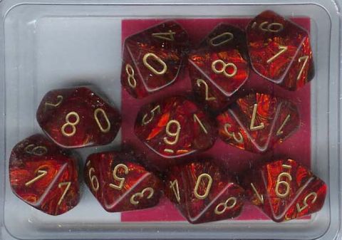 SET 10 D10 SCARABEO SCARLATTI/ORO