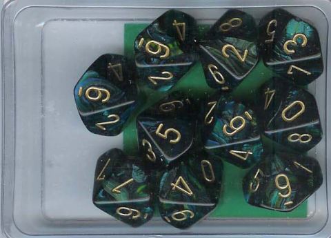 SET 10 D10 SCARABEO GIADA/ORO