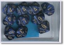 SET 10 D10 SCARABEO BLU REALE/ORO