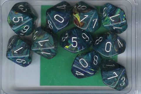 SET 10 D10 FESTIVI VERDI/ARGENTO