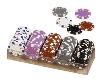 100 CHIPS BIANCHE, GRIGIE, NERE, VIOLA..