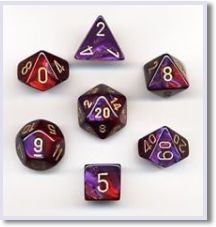 SET 7 DADI GEMINI VIOLA/ROSSO