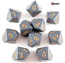 SET 10 D10 OPACHI GRIGIO SCURO/RAME