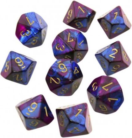 SET 10 D10 GEMINI 2 BLU-VIOLA/ORO