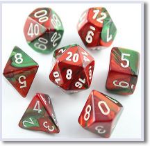 SET 7 DADI GEMINI 2 VERDI-ROSSI/BIANCHI