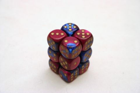 SET 12 DADI 16 MM. GEMINI 2 BLU-VIOLA/O.