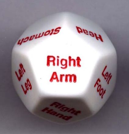 DADO 12 F. HIT LOCATION