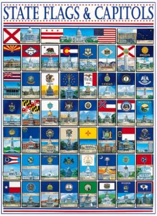 PUZZLE 1000: STATE FLAGS AND CAPITOLS