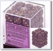 SET 36 DADI 12 MM. SPECKLED URAGANO