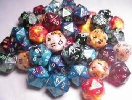 SACCHETTO 50 DADI GEMINI 20 FACCE