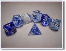 SET 7 DADI NEBULA BLU SCURO