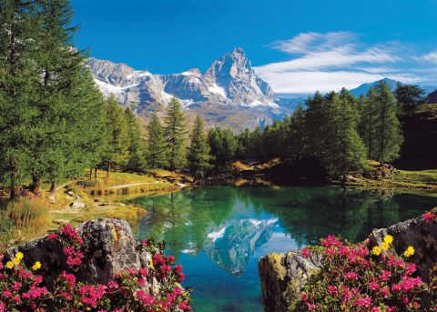 PUZZLE 1500: LAGO ALPINO CON CERVINO
